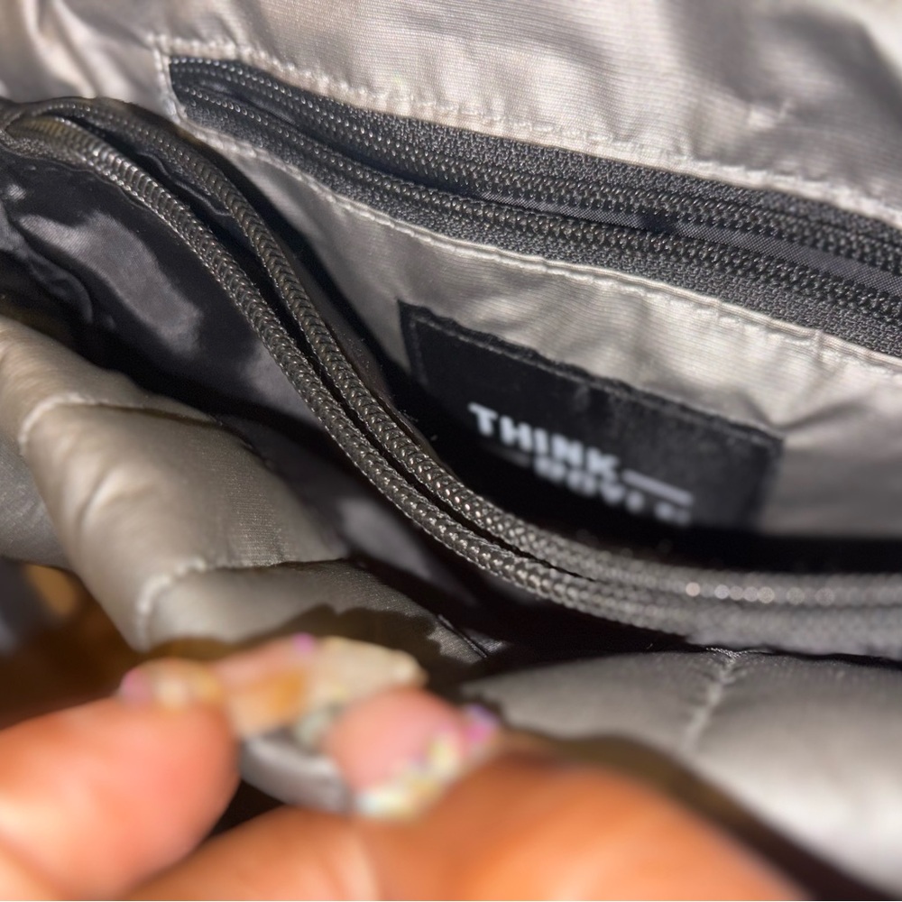 Think! Silver Quilted Handbag - Picture 3 of 5